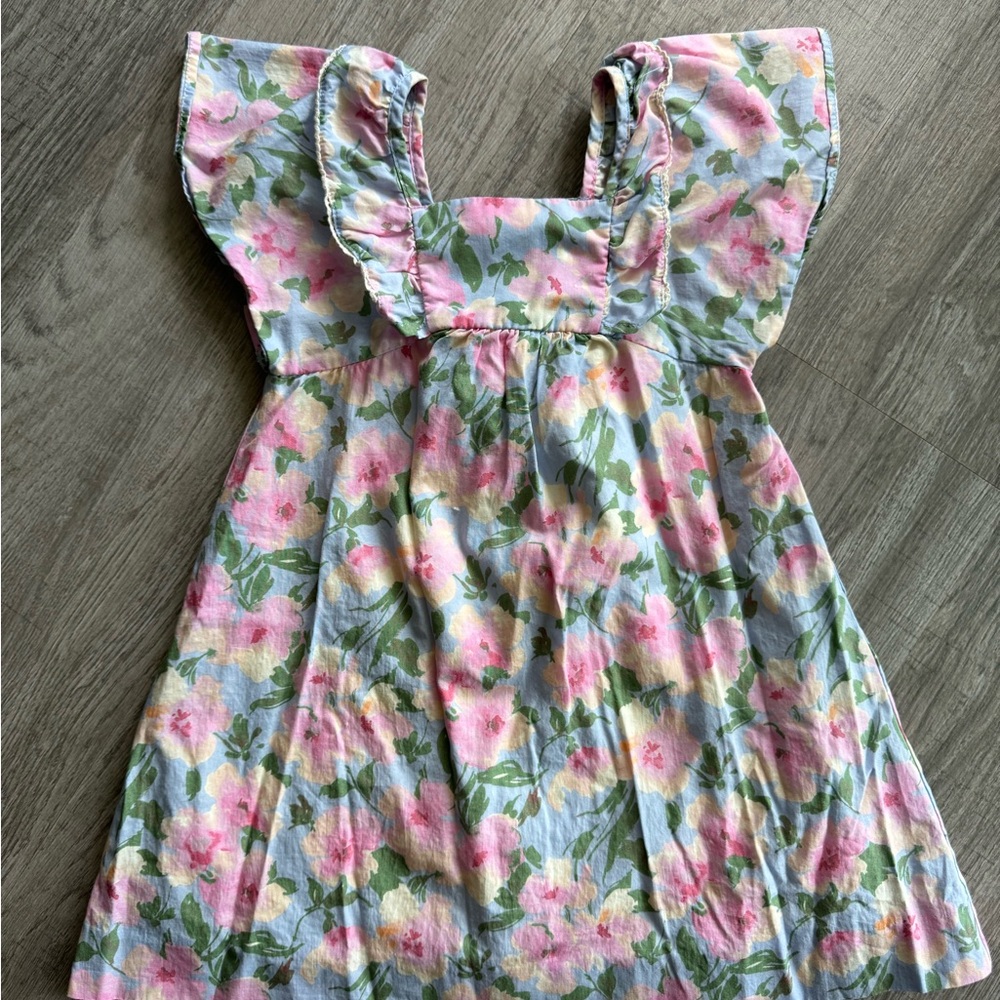 Zara Kids Floral Dress in Pink and Green Size 4 Years
